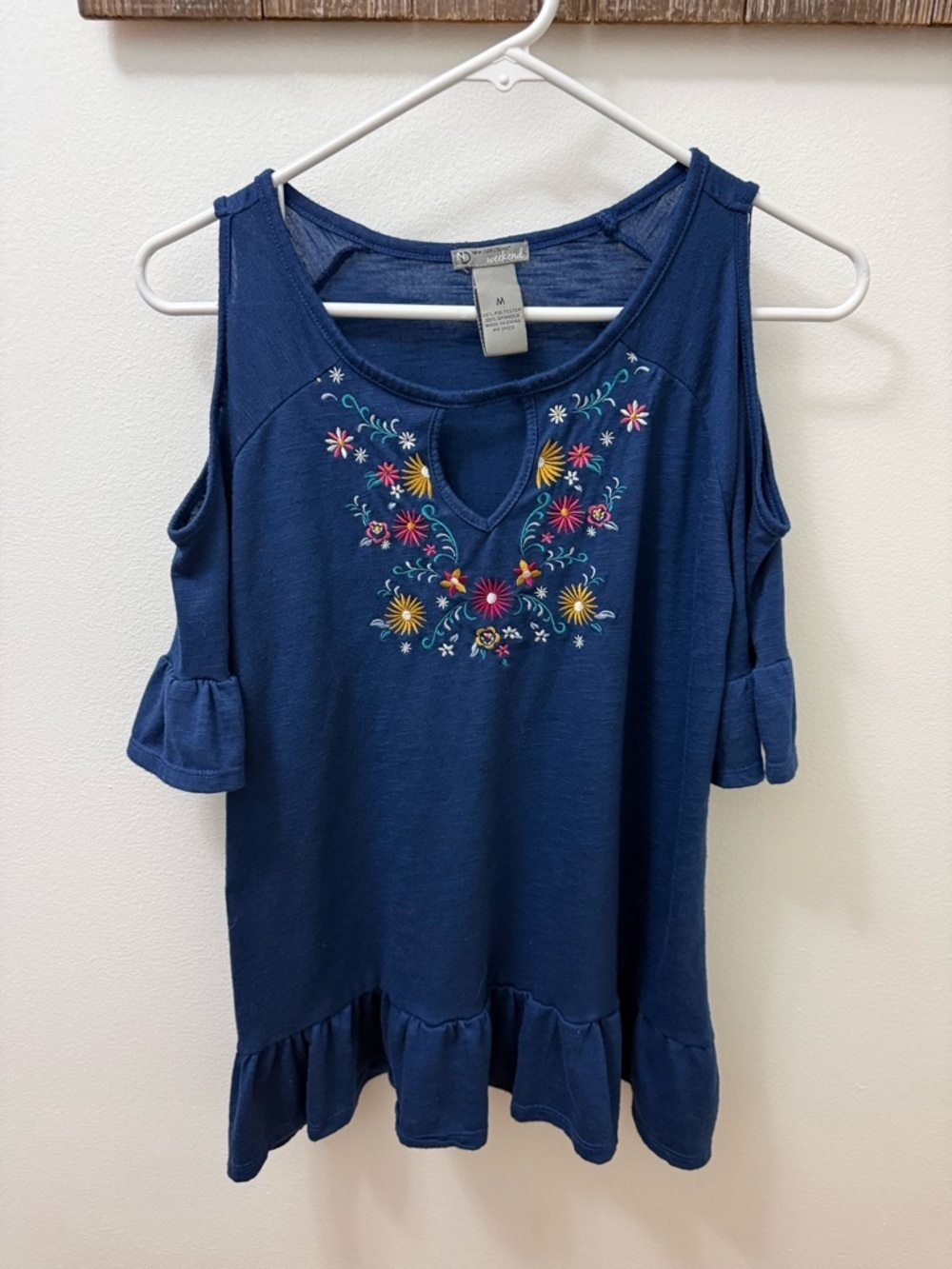 New direction, size medium , cold shoulder top women’s shirt